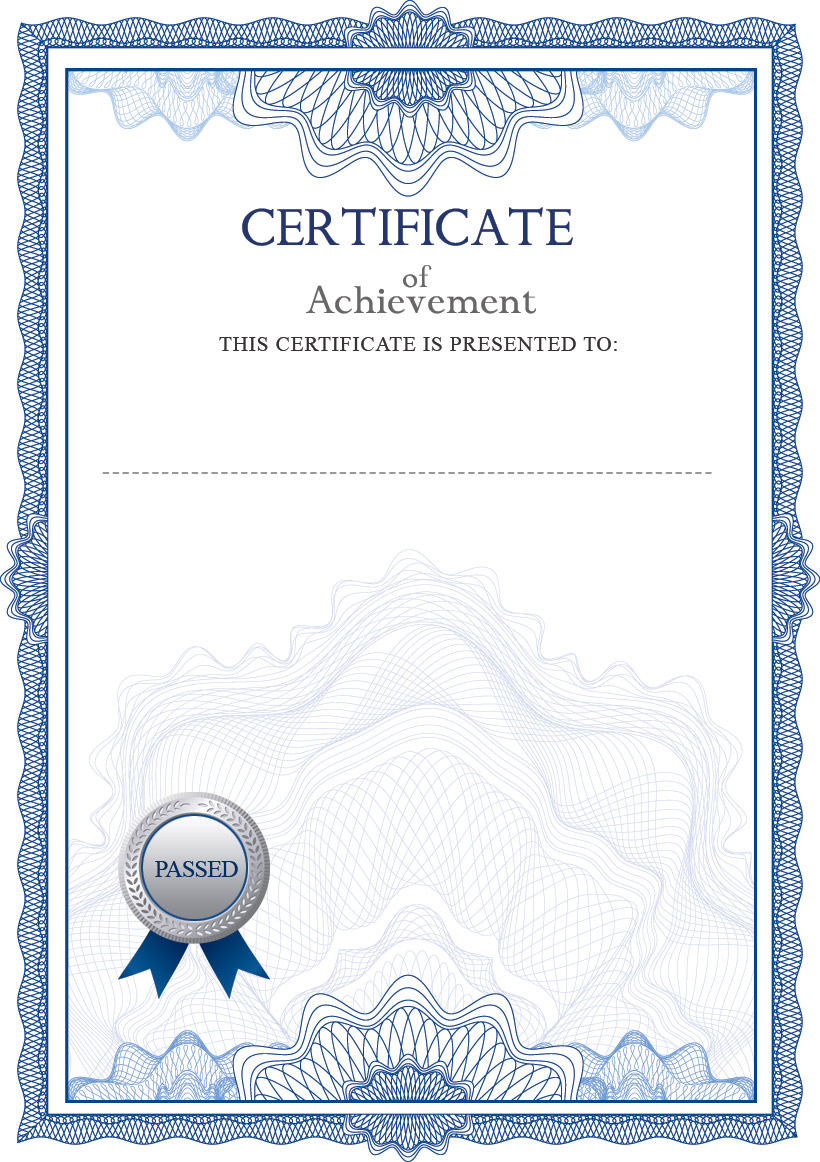 certificate blue